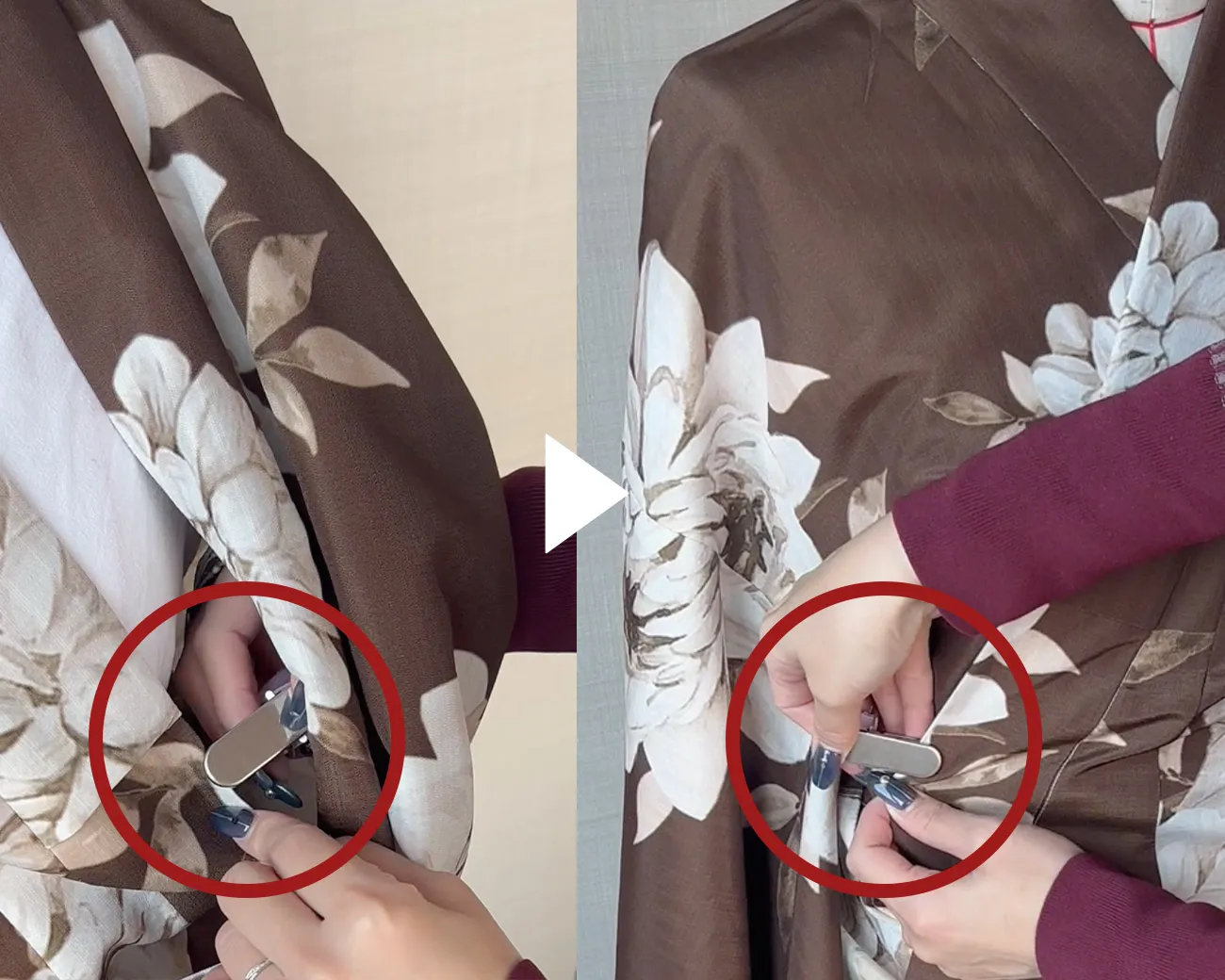 一枚浴衣の着付け方4
