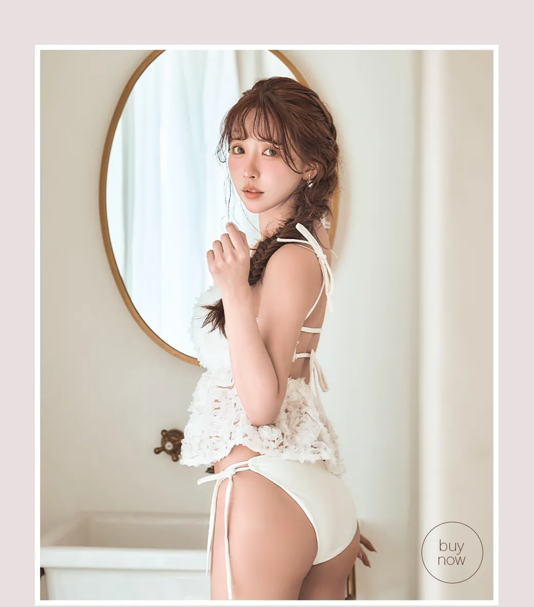 小花柄オフショルビキニ