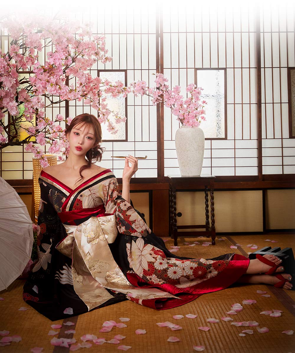 花魁コスプレ バックスタイル