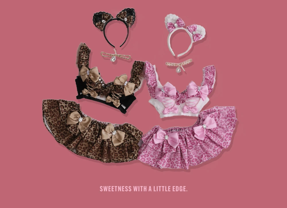 【Deco Lingerie/ デコランジェリー】ピンク&ブラックレオパード 3