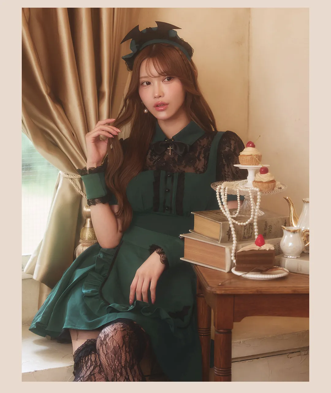 【ハロウィン】コウモリクラシカルメイド【コスプレ6点セット】 2