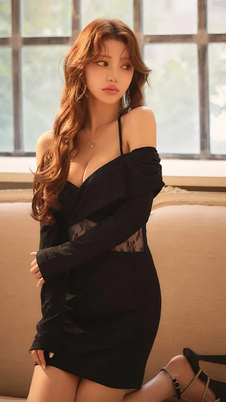 Black Lame Dress ディテール 3