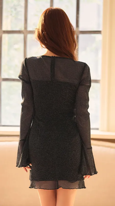 Lame Sheer Dress ディテール 4