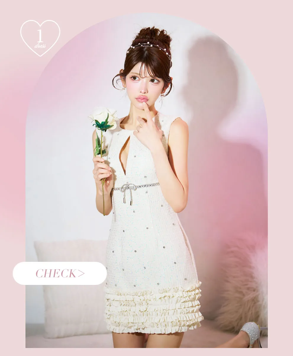 ノースリーブビジュードレス1