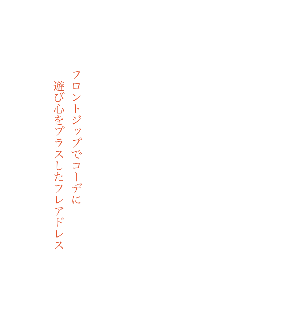フロントジップフレアドレス2