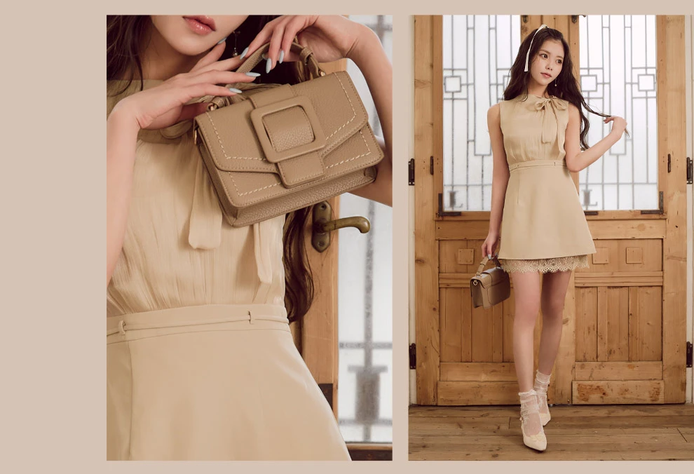 ノースリーブリボンレーススカートドレス4