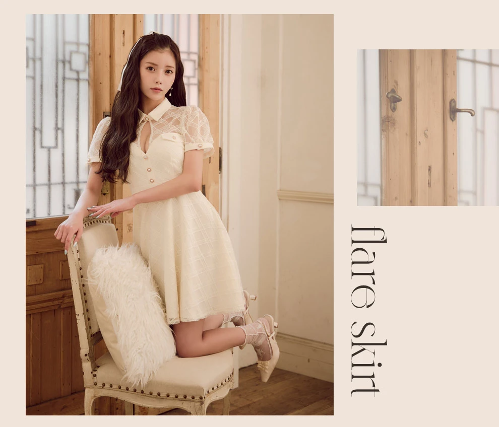 チェックシアーフレアミニワンピース2