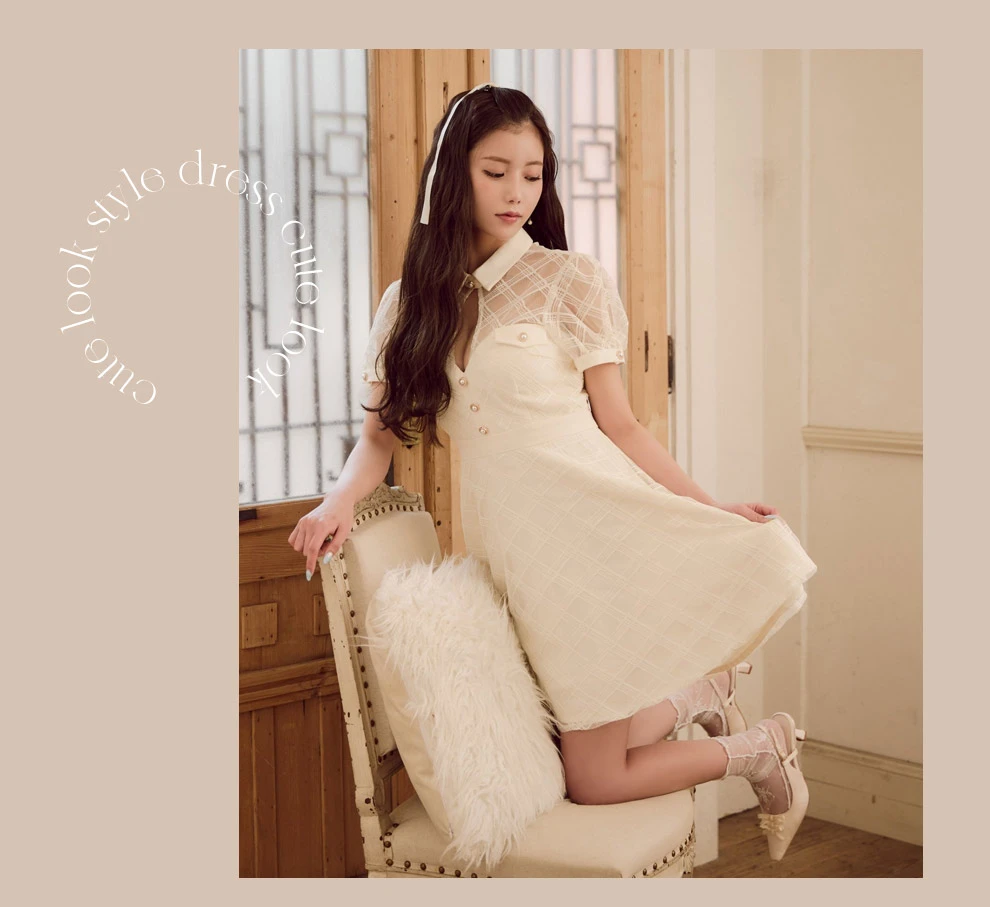 チェックシアーフレアミニワンピース4