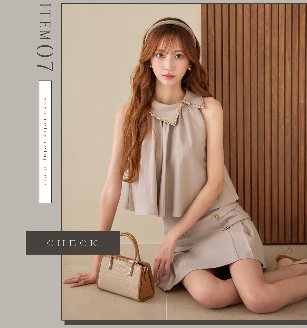 アシンメトリーセットアップドレス1