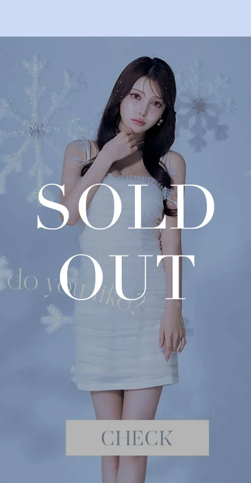 バックリボンビジューミニドレス