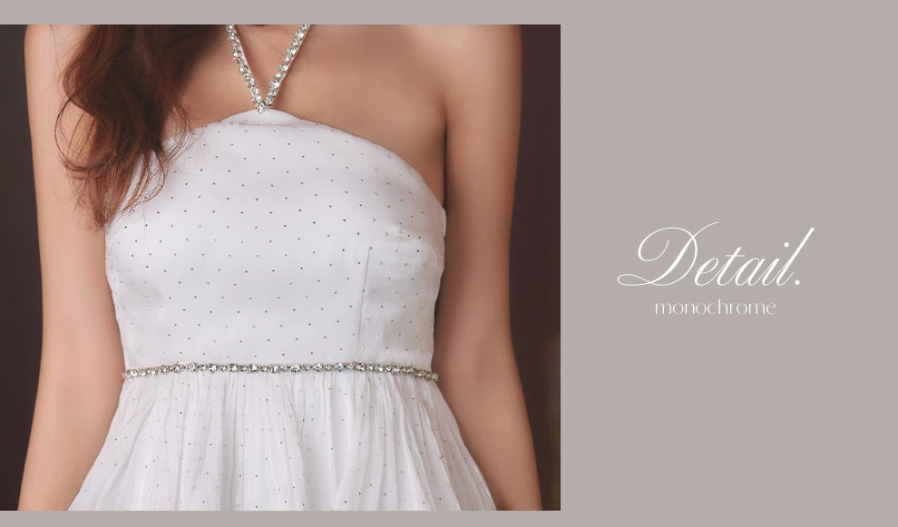 ビジューホルターネックスタッズティアードミニ5