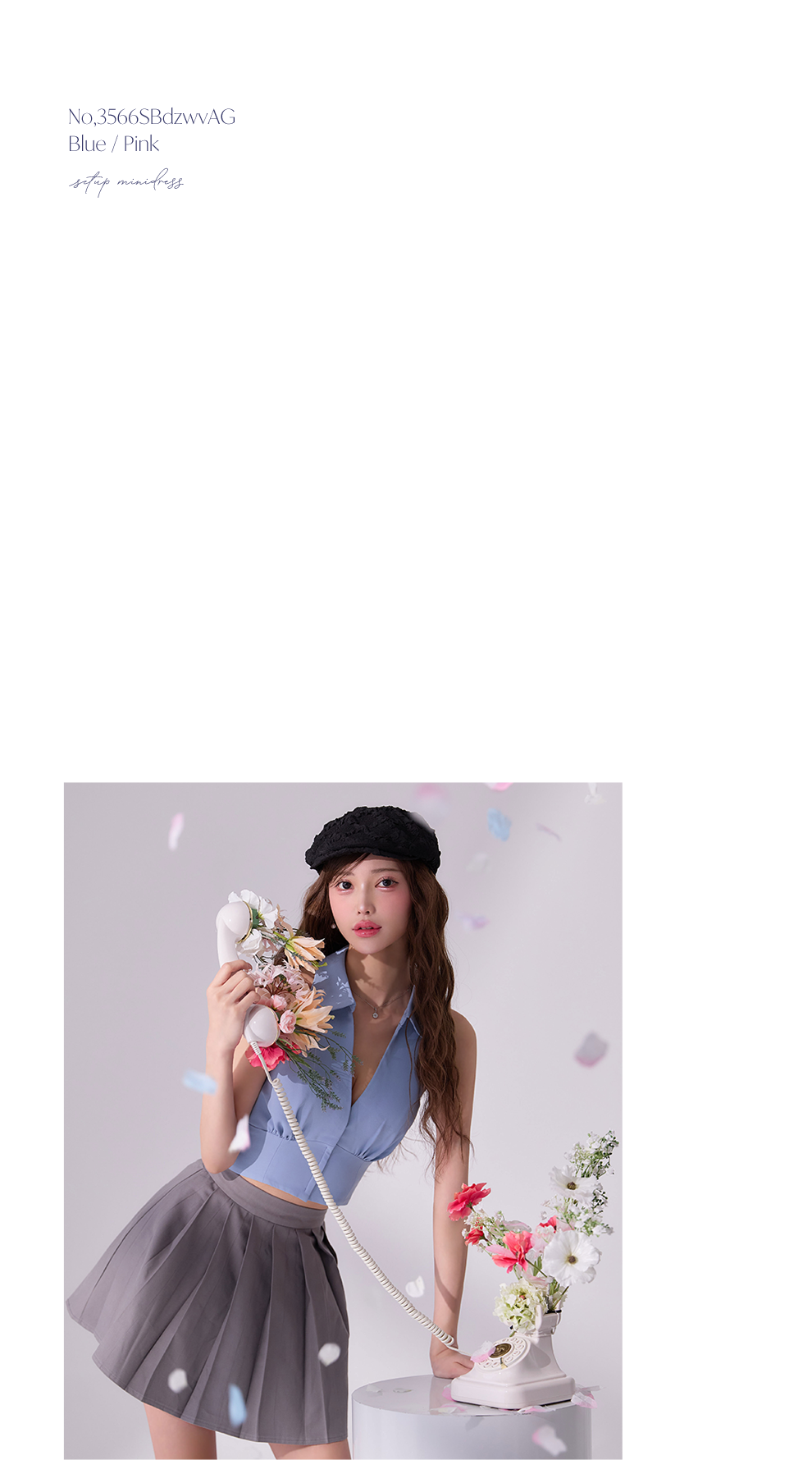 ビジューホルターネックスタッズティアードミニ4