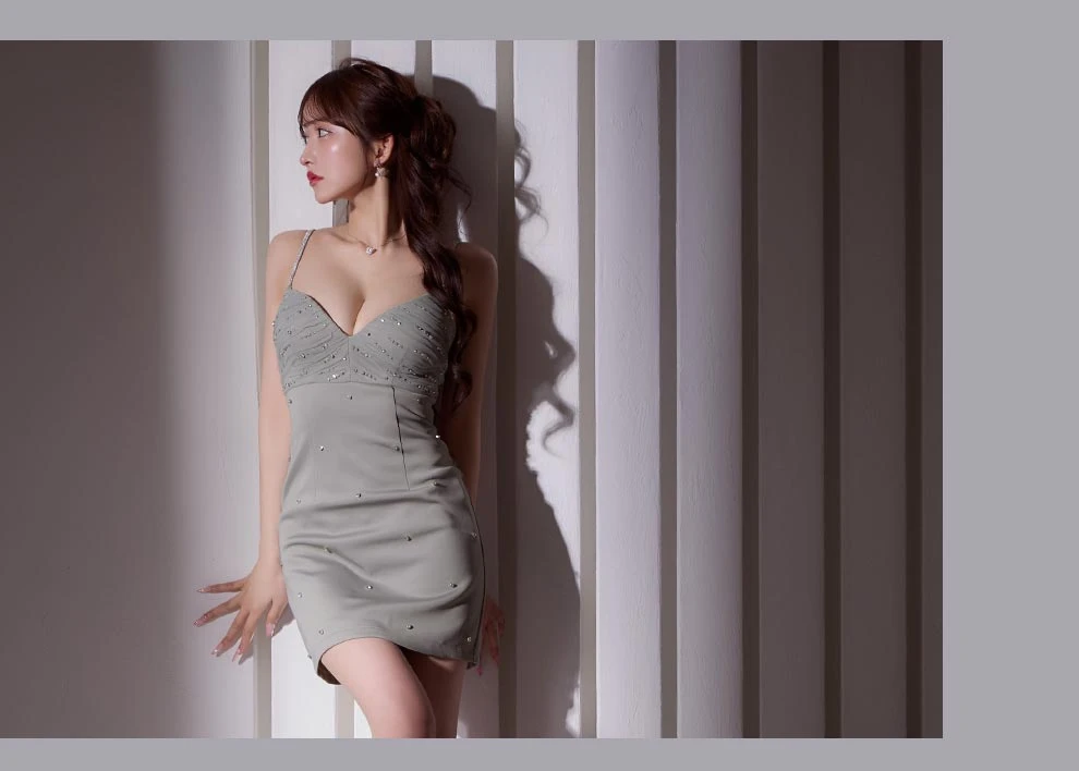 キャミソールタイトビジュードレス2