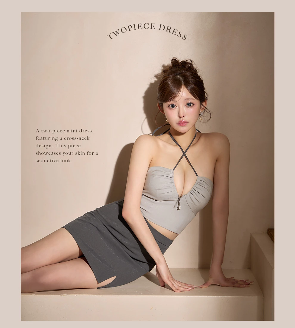 クロスネックセットアップドレス2