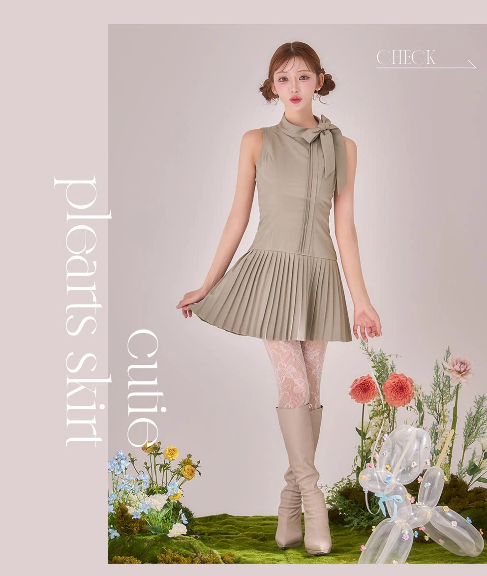 明日花キララちゃん着用 リボンタイプリーツスカートドレス2