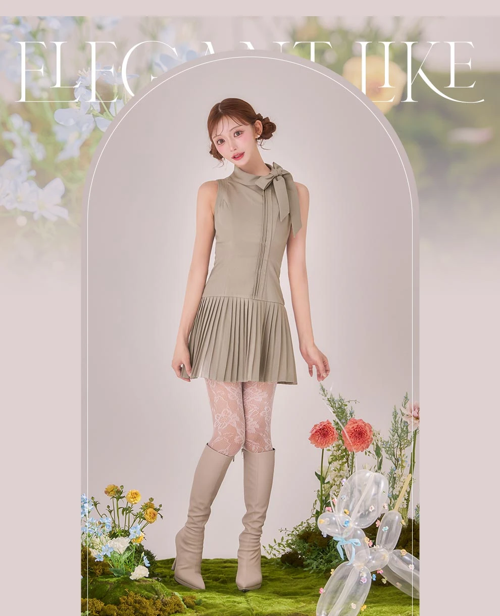 明日花キララちゃん着用 リボンタイプリーツスカートドレス4