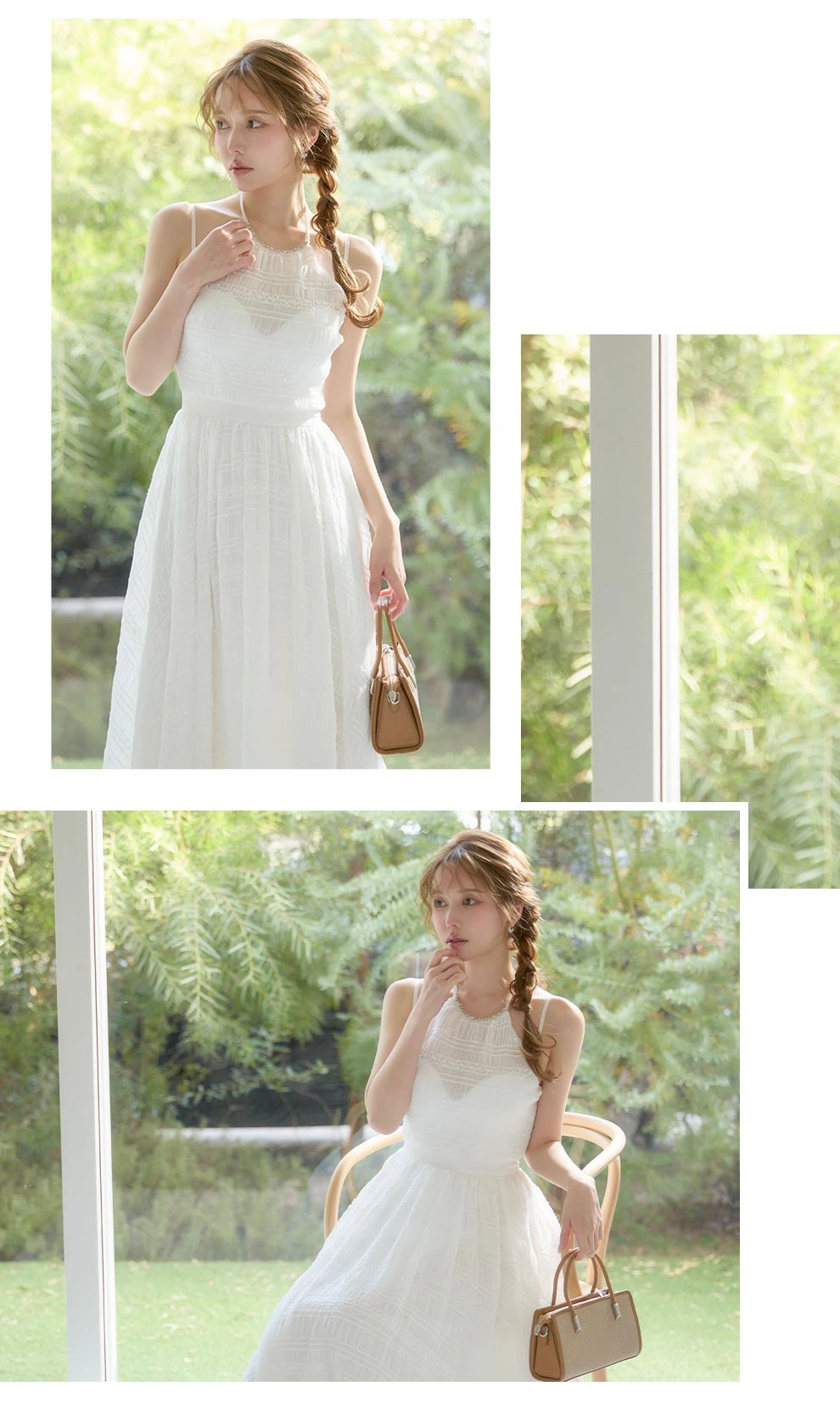 せいはちゃん着用 ホワイトワンピースドレス3