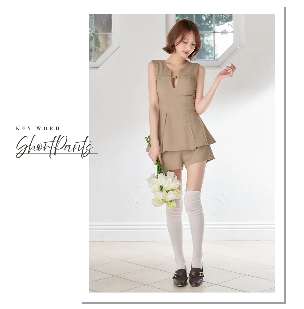 れみれみちゃん着用 ペプラム風ショートパンツセットアップ2