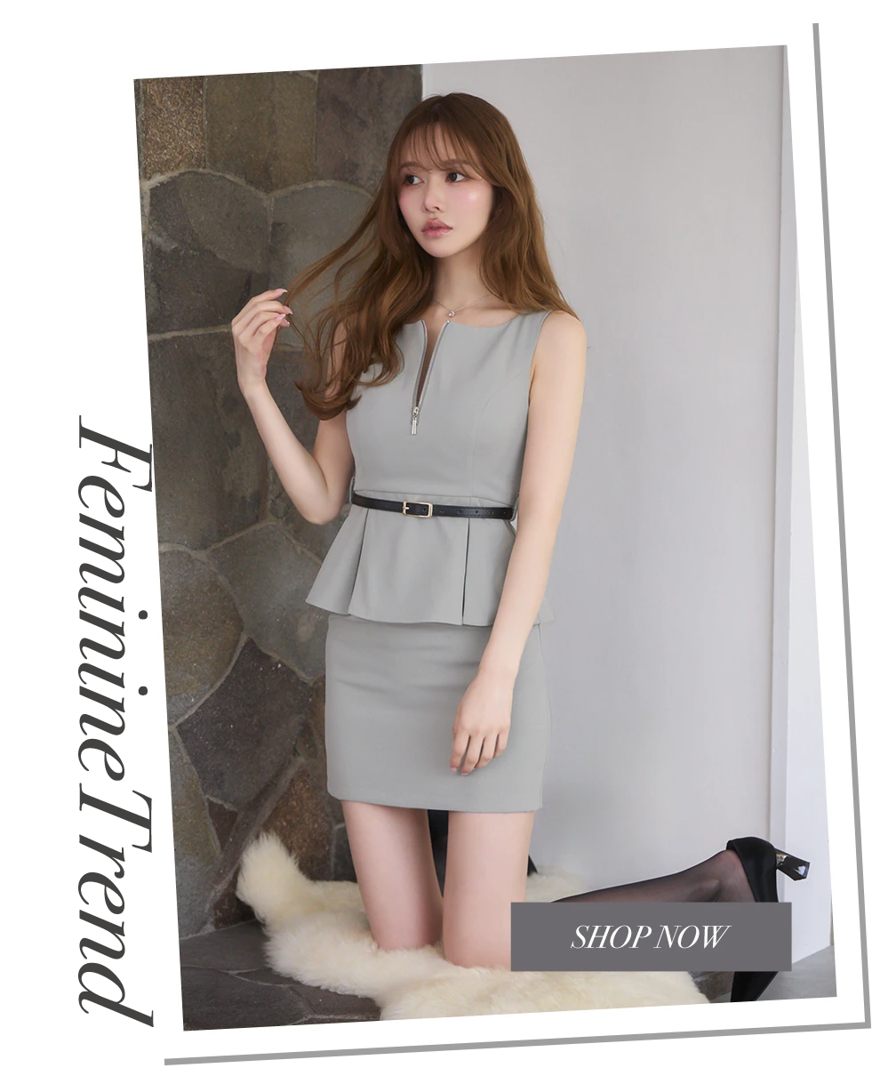 ゆめちゃん着用 ペプラムタイトミニドレス1