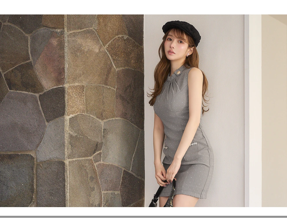 ゆめちゃん着用 ビジュースタッズタイトミニドレス4