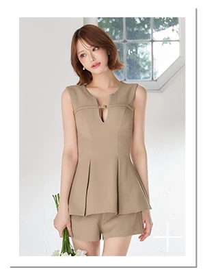 れみれみちゃん着用 ペプラム風ショートパンツセットアップ