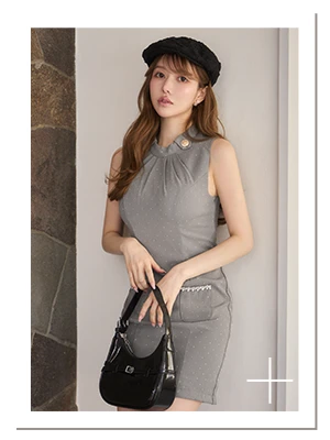 ゆめちゃん着用 ビジュースタッズタイトミニドレス