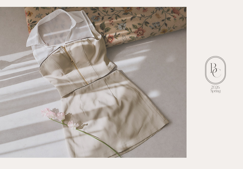 シャツ襟セットアップミニドレス5