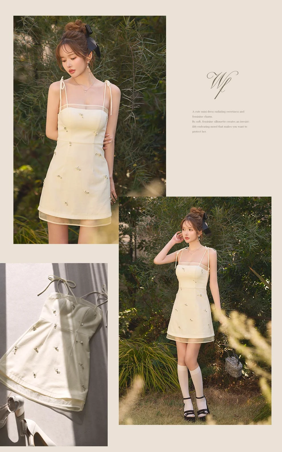 キャミソールビジューミニドレス4