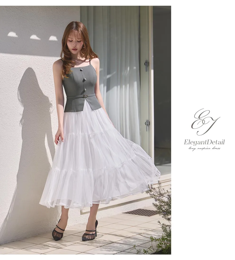 ゆめちゃん着用 セットアップ風バイカラーワンピースドレス5