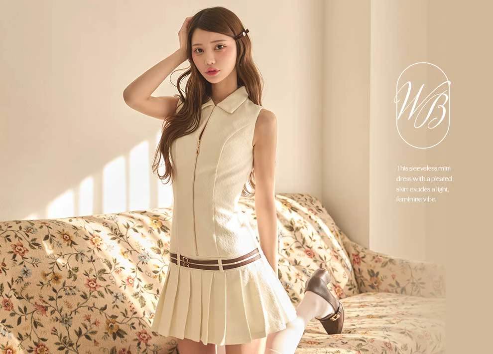 るりぴちゃん着用 襟付きローライズプリーツドレス3