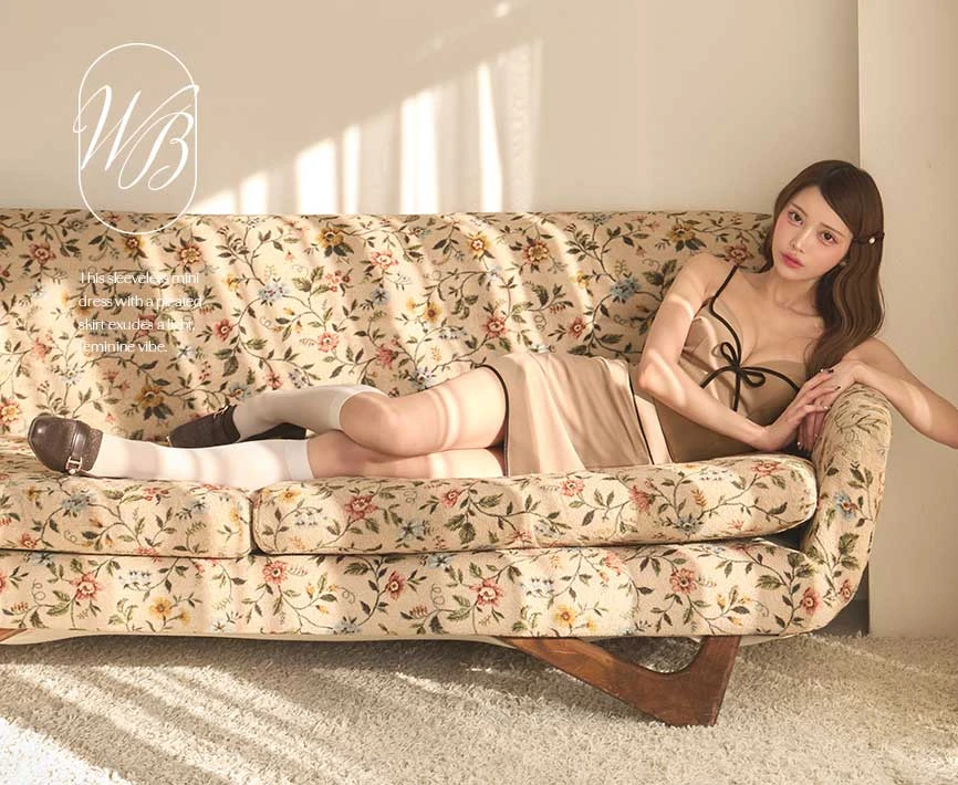 るりぴちゃん着用 キャミソールリボンセットアップドレス3