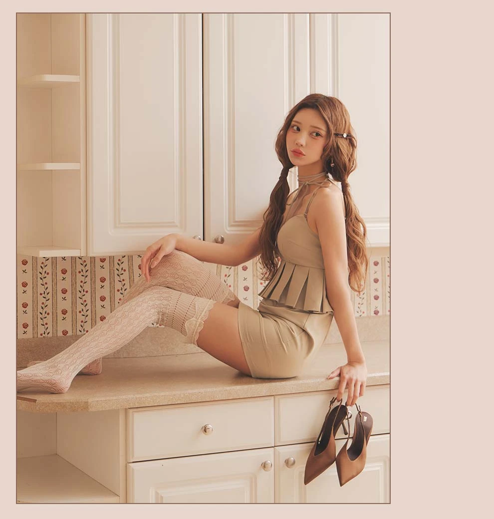 るりぴちゃん着用 ペプラムキャミリボンミニドレス3