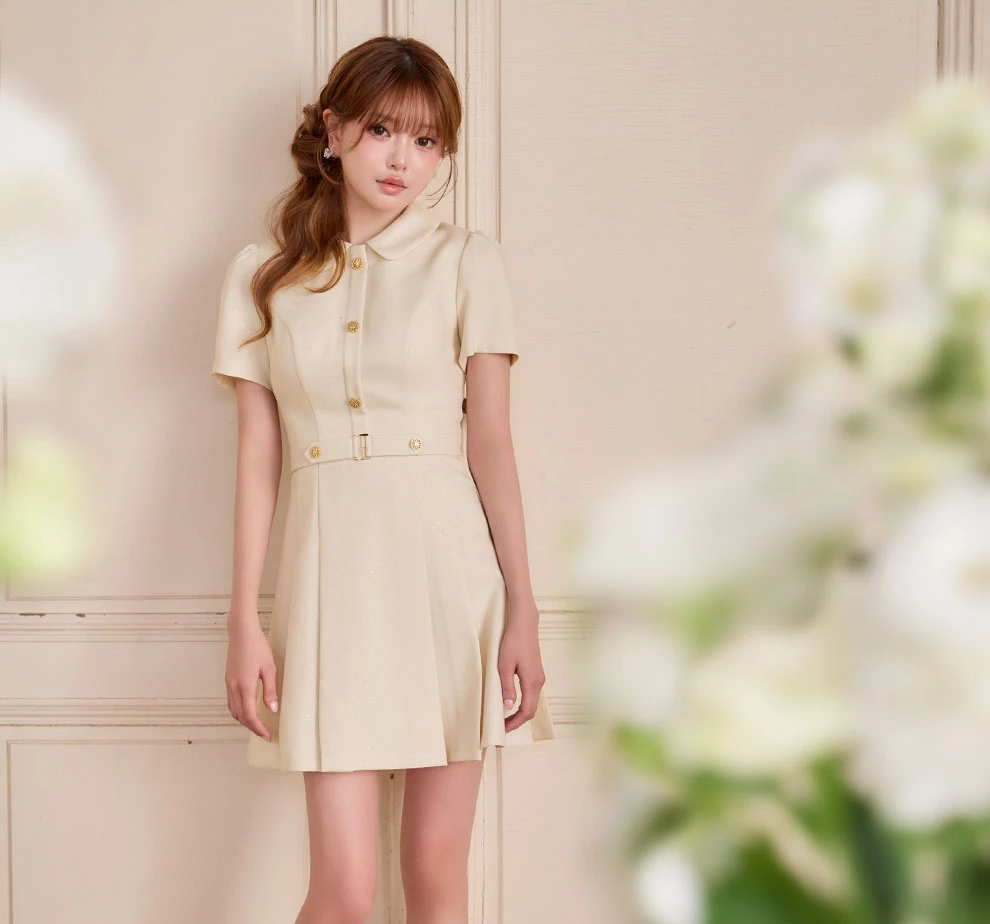 いおりちゃん着用 ショート袖フレアスカートミニドレス5