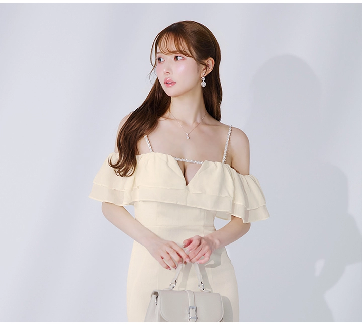 キャミソールシフォンワンピースドレス/キャバドレス6