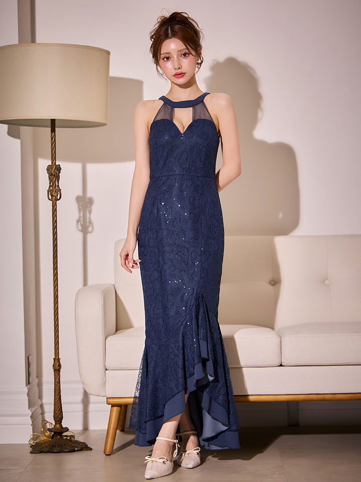 刺繍レースアメスリフレアドレス/キャバドレス8