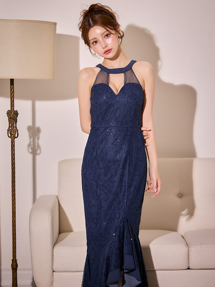 刺繍レースアメスリフレアドレス/キャバドレス10