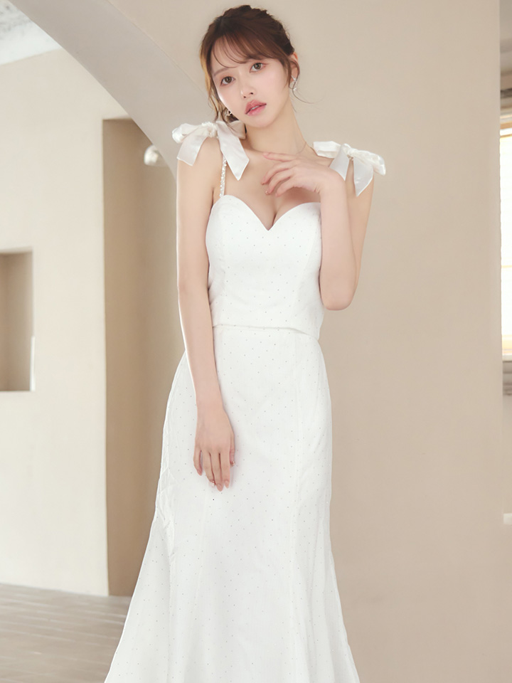 リボンキャミソールミディアムセットアップドレス/キャバドレス5