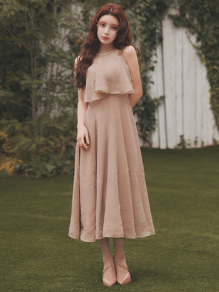 キャミソール/アメスリ/ビジュー/フリル/シフォン/ロングドレス/キャバドレス05