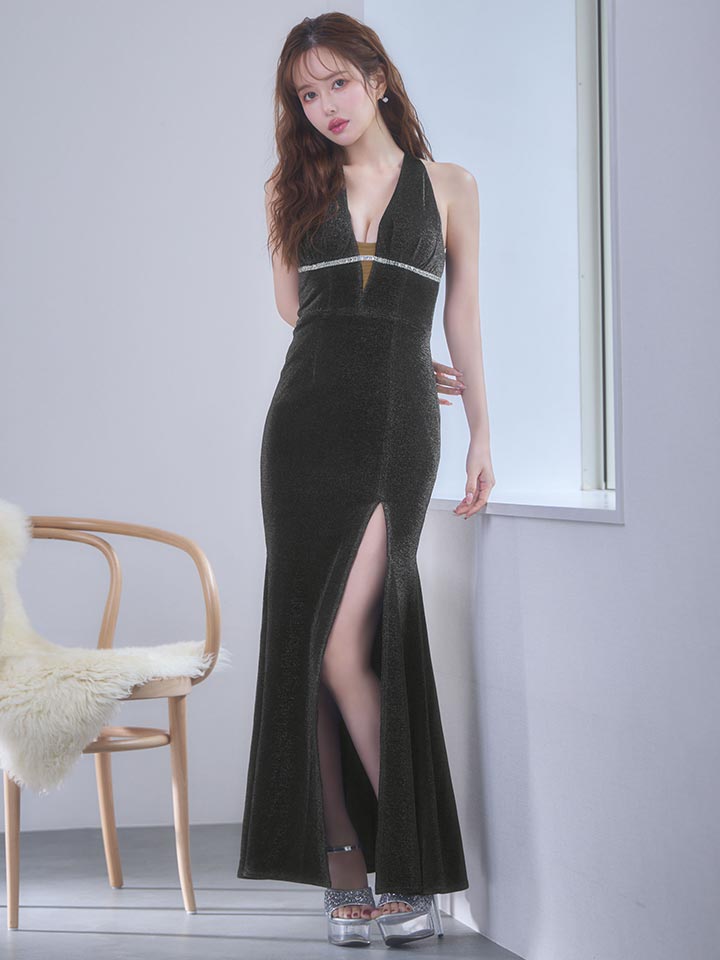 アメスリウエストビジューラメロングドレス/キャバドレス10