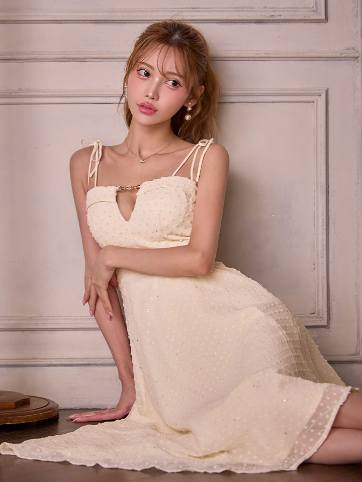 ロングラメワンピースドレス/キャバドレス4