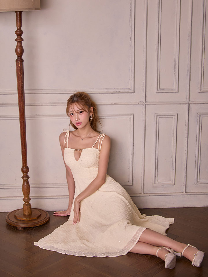 ロングラメワンピースドレス/キャバドレス5