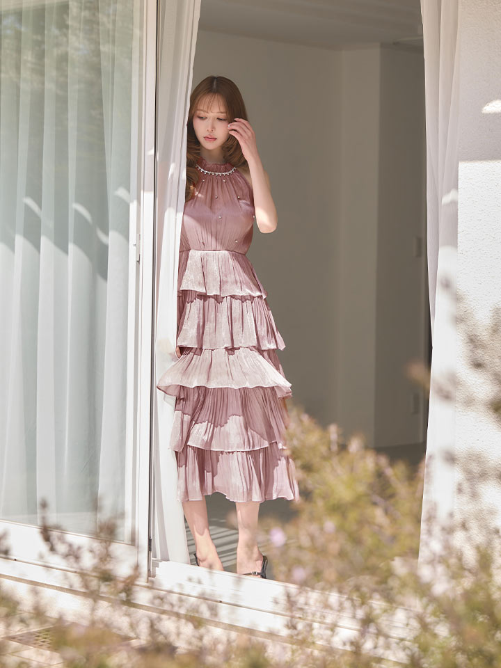 アメスリティアードワンピースドレス/キャバドレス11