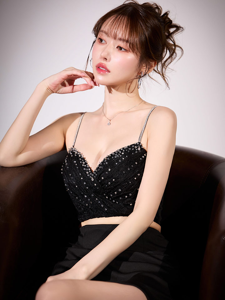 ビジューキャミソールセットアップタイトミニドレス/キャバドレス7