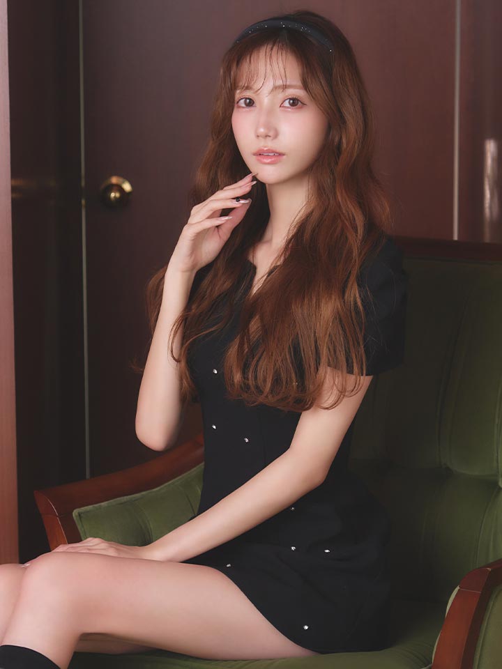 パフスリーブラメビジューAラインミニドレス/キャバドレス8