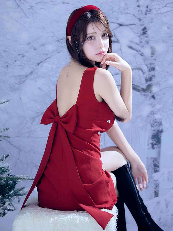 ビジューノースリーブAラインミニドレス/キャバドレス11