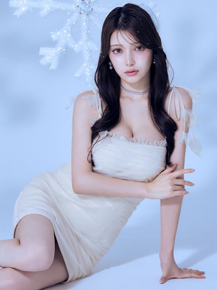 シフォンギャザーキャミソールタイトミニドレス/キャバドレス8