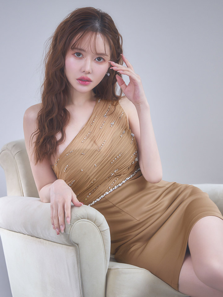 ビジューシアーワンショルタイトミニドレス/キャバドレス11