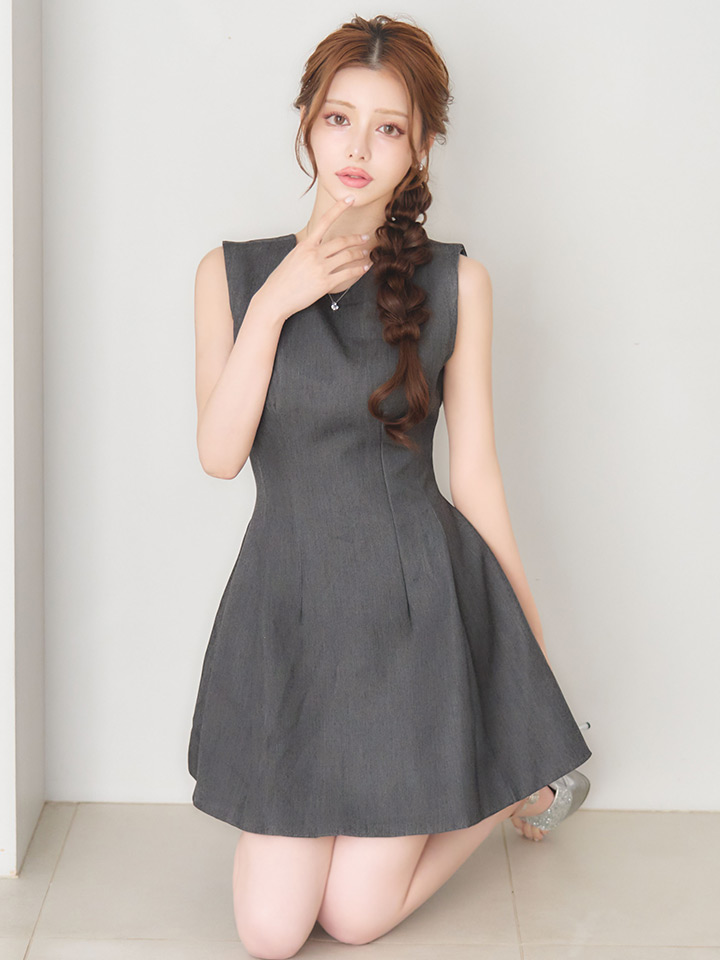 バックオープンフレアミニドレス/キャバドレス11