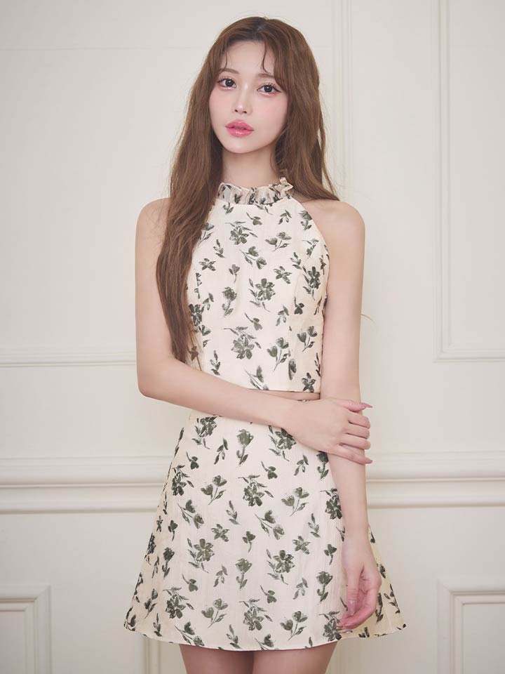 花柄アメスリセットアップミニドレス/キャバドレス09