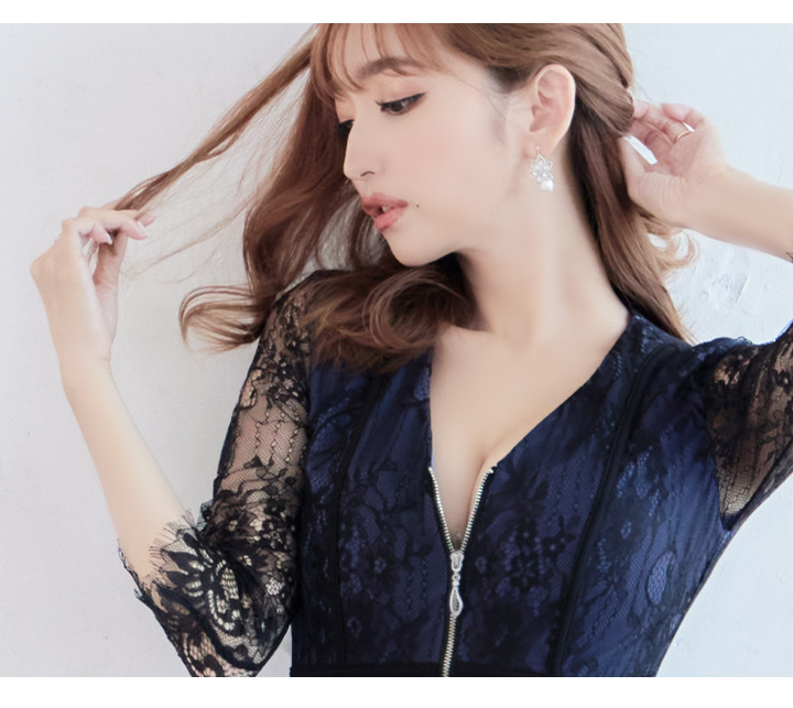 再入荷!総レース/ブラックレース/サイドシアー/ロングスリーブ 